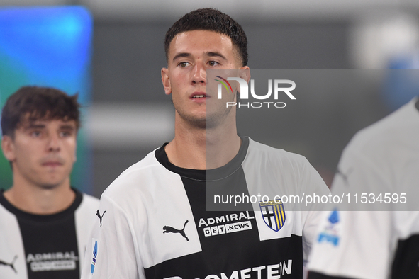 Alessandro Circati of Parma Calcio during the Serie A match between SSC Napoli and Parma Calcio at Stadio Diego Armando Maradona Naples Ital...