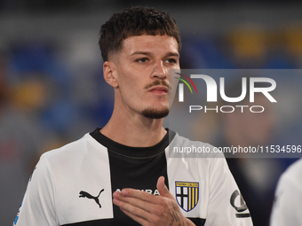 Dennis Man of Parma Calcio during the Serie A match between SSC Napoli and Parma Calcio at Stadio Diego Armando Maradona Naples Italy on 31...