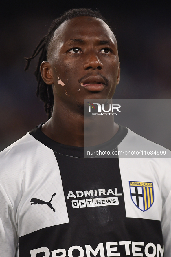 Woyo Coulibaly of Parma Calcio during the Serie A match between SSC Napoli and Parma Calcio at Stadio Diego Armando Maradona Naples Italy on...