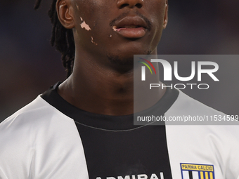 Woyo Coulibaly of Parma Calcio during the Serie A match between SSC Napoli and Parma Calcio at Stadio Diego Armando Maradona Naples Italy on...