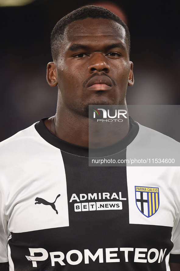 Ange-Yoan Bonny of Parma Calcio during the Serie A match between SSC Napoli and Parma Calcio at Stadio Diego Armando Maradona Naples Italy o...