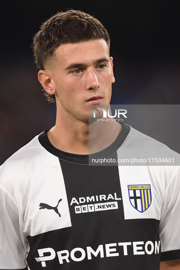 Alessandro Circati of Parma Calcio during the Serie A match between SSC Napoli and Parma Calcio at Stadio Diego Armando Maradona Naples Ital...