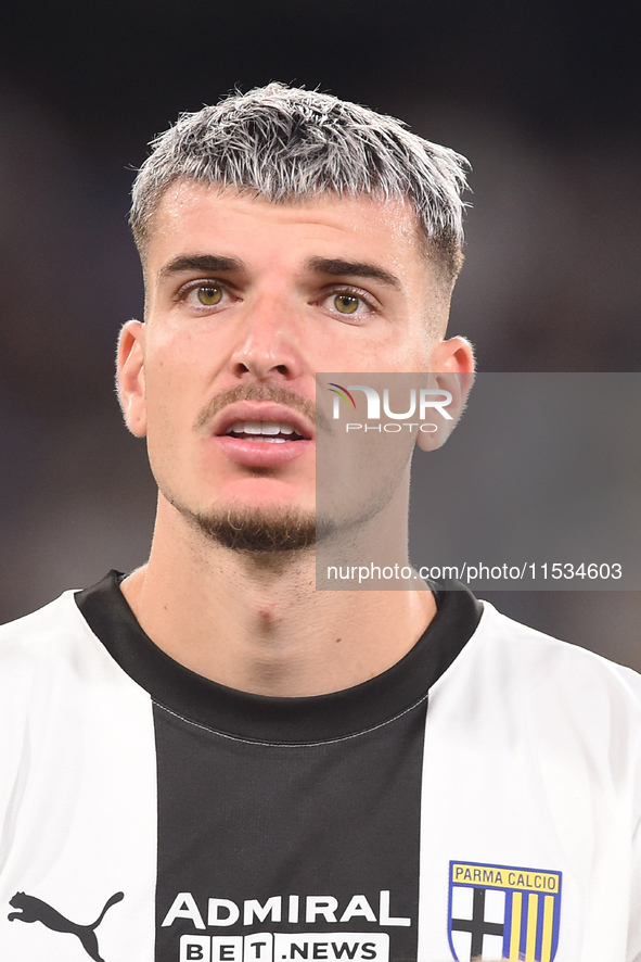 Valentin Mihaila of Parma Calcio during the Serie A match between SSC Napoli and Parma Calcio at Stadio Diego Armando Maradona Naples Italy...