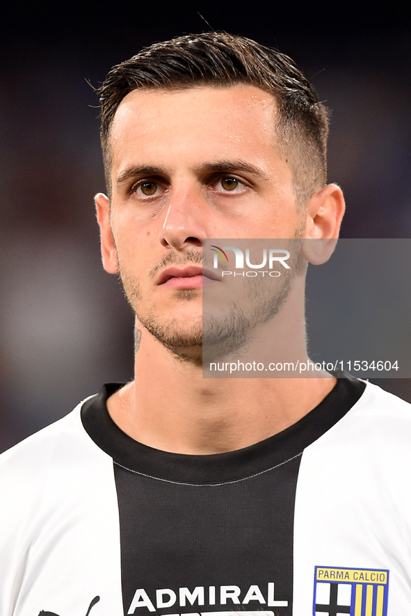 Emanuele Valeri of Parma Calcio during the Serie A match between SSC Napoli and Parma Calcio at Stadio Diego Armando Maradona Naples Italy o...