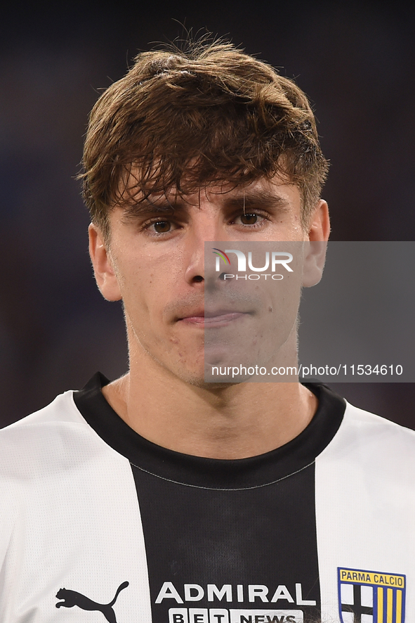 Adrian Bernabe of Parma Calcio during the Serie A match between SSC Napoli and Parma Calcio at Stadio Diego Armando Maradona Naples Italy on...