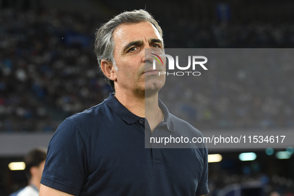 Fabio Pecchia Head Coach of Parma Calcio during the Serie A match between SSC Napoli and Parma Calcio at Stadio Diego Armando Maradona Naple...