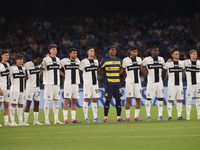 Players of Parma Calcio line up for a team photo during the Serie A match between SSC Napoli and Parma Calcio at Stadio Diego Armando Marado...