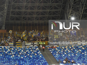 Supporters fans of Parma Calcio during the Serie A match between SSC Napoli and Parma Calcio at Stadio Diego Armando Maradona Naples Italy o...