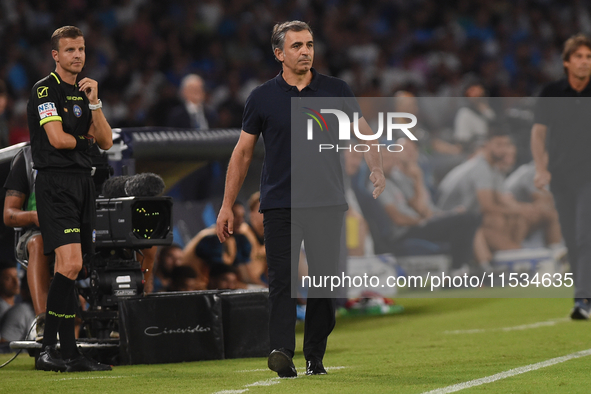 Fabio Pecchia Head Coach of Parma Calcio during the Serie A match between SSC Napoli and Parma Calcio at Stadio Diego Armando Maradona Naple...