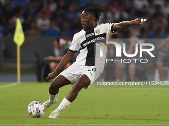 Woyo Coulibaly of Parma Calcio during the Serie A match between SSC Napoli and Parma Calcio at Stadio Diego Armando Maradona Naples Italy on...