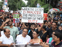 Citizens take part in a protest march in Kolkata, India, on September 1, 2024, against the rape and murder of a PGT doctor. (