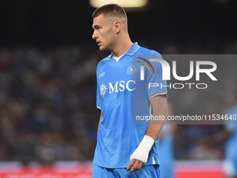 Alessandro Buongiorno of SSC Napoli during the Serie A match between SSC Napoli and Parma Calcio at Stadio Diego Armando Maradona Naples Ita...