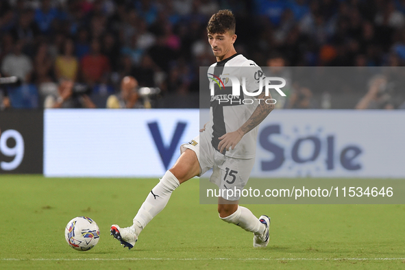 Enrico Delprato of Parma Calcio during the Serie A match between SSC Napoli and Parma Calcio at Stadio Diego Armando Maradona Naples Italy o...