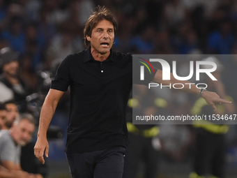 Antonio Conte Head Coach of SSC Napoli during the Serie A match between SSC Napoli and Parma Calcio at Stadio Diego Armando Maradona Naples...