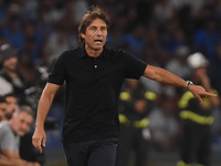 Antonio Conte Head Coach of SSC Napoli during the Serie A match between SSC Napoli and Parma Calcio at Stadio Diego Armando Maradona Naples...