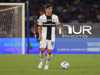 Adrian Bernabe of Parma Calcio during the Serie A match between SSC Napoli and Parma Calcio at Stadio Diego Armando Maradona Naples Italy on...