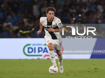 Adrian Bernabe of Parma Calcio during the Serie A match between SSC Napoli and Parma Calcio at Stadio Diego Armando Maradona Naples Italy on...