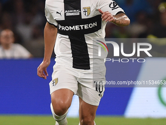 Adrian Bernabe of Parma Calcio during the Serie A match between SSC Napoli and Parma Calcio at Stadio Diego Armando Maradona Naples Italy on...