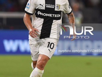 Adrian Bernabe of Parma Calcio during the Serie A match between SSC Napoli and Parma Calcio at Stadio Diego Armando Maradona Naples Italy on...