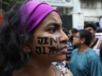 Citizens take part in a protest march in Kolkata, India, on September 1, 2024, against the rape and murder of a PGT doctor. (