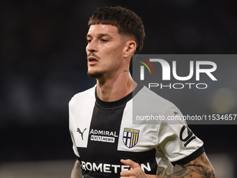 Dennis Man of Parma Calcio during the Serie A match between SSC Napoli and Parma Calcio at Stadio Diego Armando Maradona Naples Italy on 31...