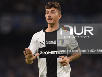 Enrico Delprato of Parma Calcio during the Serie A match between SSC Napoli and Parma Calcio at Stadio Diego Armando Maradona Naples Italy o...