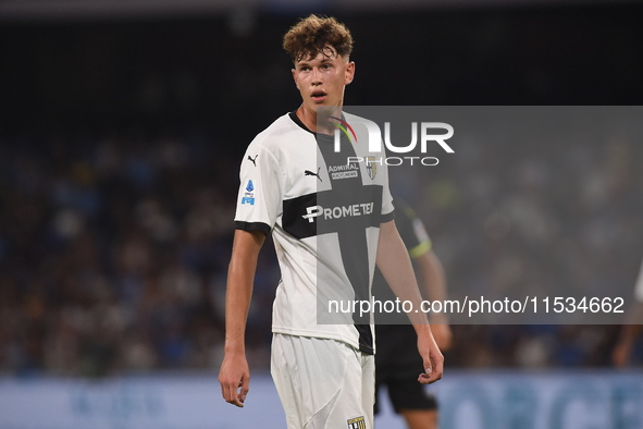 Mateusz Kowalski of Parma Calcio during the Serie A match between SSC Napoli and Parma Calcio at Stadio Diego Armando Maradona Naples Italy...