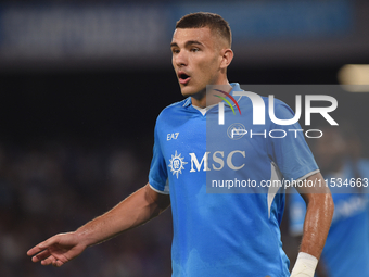 Alessandro Buongiorno of SSC Napoli during the Serie A match between SSC Napoli and Parma Calcio at Stadio Diego Armando Maradona Naples Ita...