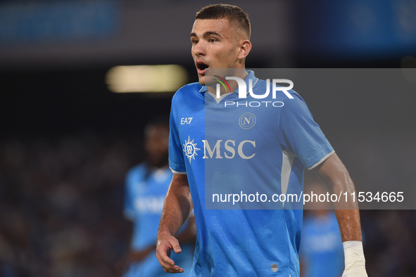 Alessandro Buongiorno of SSC Napoli during the Serie A match between SSC Napoli and Parma Calcio at Stadio Diego Armando Maradona Naples Ita...