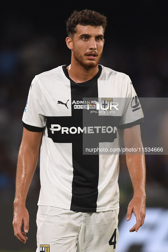 Botond Balogh of Parma Calcio during the Serie A match between SSC Napoli and Parma Calcio at Stadio Diego Armando Maradona Naples Italy on...