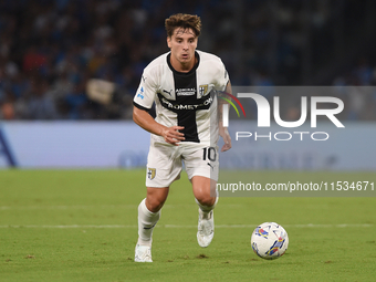 Adrian Bernabe of Parma Calcio during the Serie A match between SSC Napoli and Parma Calcio at Stadio Diego Armando Maradona Naples Italy on...