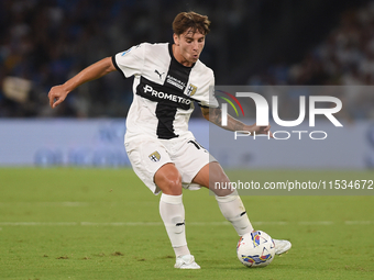 Adrian Bernabe of Parma Calcio during the Serie A match between SSC Napoli and Parma Calcio at Stadio Diego Armando Maradona Naples Italy on...