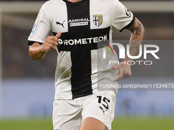 Enrico Delprato of Parma Calcio during the Serie A match between SSC Napoli and Parma Calcio at Stadio Diego Armando Maradona Naples Italy o...