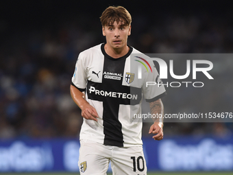 Adrian Bernabe of Parma Calcio during the Serie A match between SSC Napoli and Parma Calcio at Stadio Diego Armando Maradona Naples Italy on...