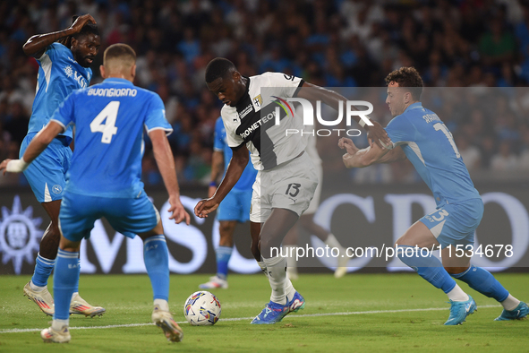 Ange-Yoan Bonny of Parma Calcio during the Serie A match between SSC Napoli and Parma Calcio at Stadio Diego Armando Maradona Naples Italy o...