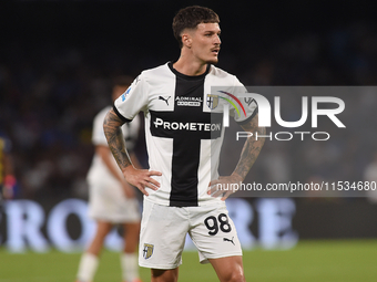 Dennis Man of Parma Calcio during the Serie A match between SSC Napoli and Parma Calcio at Stadio Diego Armando Maradona Naples Italy on 31...