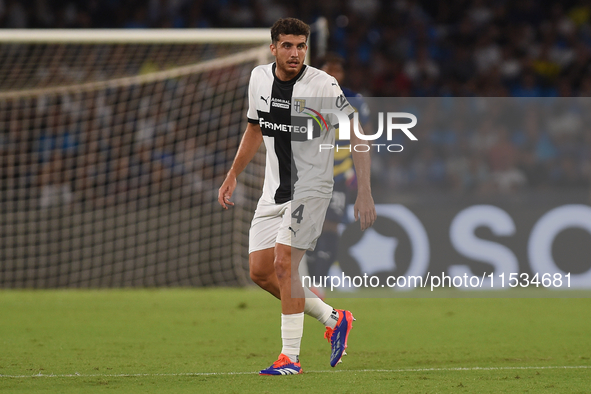 Botond Balogh of Parma Calcio during the Serie A match between SSC Napoli and Parma Calcio at Stadio Diego Armando Maradona Naples Italy on...