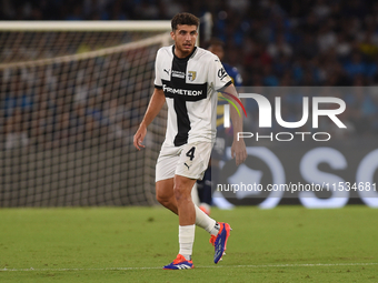 Botond Balogh of Parma Calcio during the Serie A match between SSC Napoli and Parma Calcio at Stadio Diego Armando Maradona Naples Italy on...