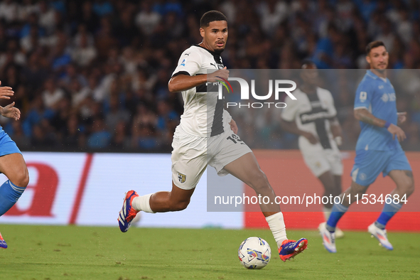 Simon Sohm of Parma Calcio during the Serie A match between SSC Napoli and Parma Calcio at Stadio Diego Armando Maradona Naples Italy on 31...