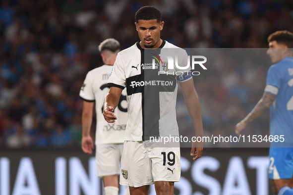 Simon Sohm of Parma Calcio during the Serie A match between SSC Napoli and Parma Calcio at Stadio Diego Armando Maradona Naples Italy on 31...