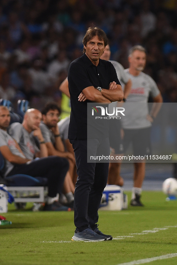 Antonio Conte Head Coach of SSC Napoli during the Serie A match between SSC Napoli and Parma Calcio at Stadio Diego Armando Maradona Naples...