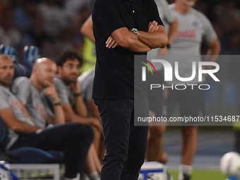 Antonio Conte Head Coach of SSC Napoli during the Serie A match between SSC Napoli and Parma Calcio at Stadio Diego Armando Maradona Naples...