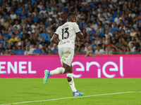 Ange-Yoan Bonny of Parma Calcio celebrates after scoring during the Serie A match between SSC Napoli and Parma Calcio at Stadio Diego Armand...