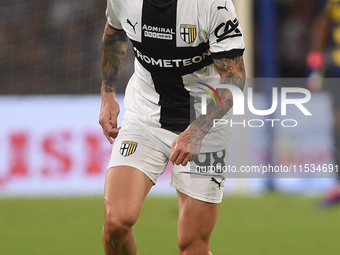 Dennis Man of Parma Calcio during the Serie A match between SSC Napoli and Parma Calcio at Stadio Diego Armando Maradona Naples Italy on 31...