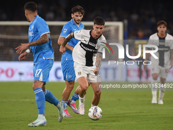 Dennis Man of Parma Calcio during the Serie A match between SSC Napoli and Parma Calcio at Stadio Diego Armando Maradona Naples Italy on 31...