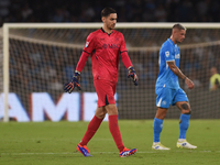 Alex Meret of SSC Napoli during the Serie A match between SSC Napoli and Parma Calcio at Stadio Diego Armando Maradona Naples Italy on 31 Au...