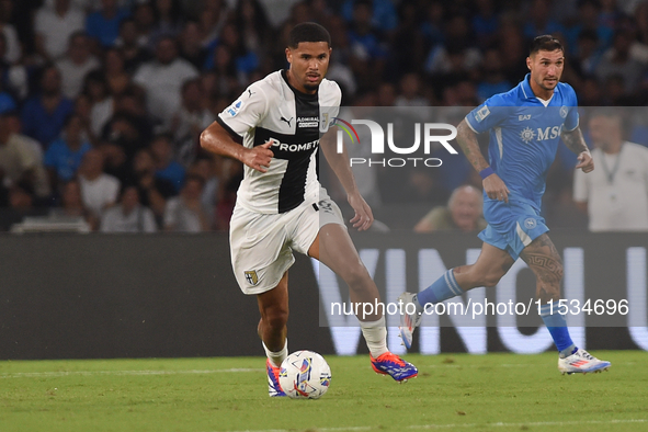 Simon Sohm of Parma Calcio during the Serie A match between SSC Napoli and Parma Calcio at Stadio Diego Armando Maradona Naples Italy on 31...