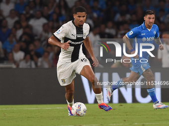 Simon Sohm of Parma Calcio during the Serie A match between SSC Napoli and Parma Calcio at Stadio Diego Armando Maradona Naples Italy on 31...