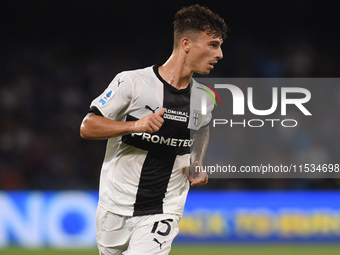 Enrico Delprato of Parma Calcio during the Serie A match between SSC Napoli and Parma Calcio at Stadio Diego Armando Maradona Naples Italy o...