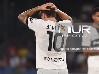 Adrian Bernabe of Parma Calcio looks dejected during the Serie A match between SSC Napoli and Parma Calcio at Stadio Diego Armando Maradona...